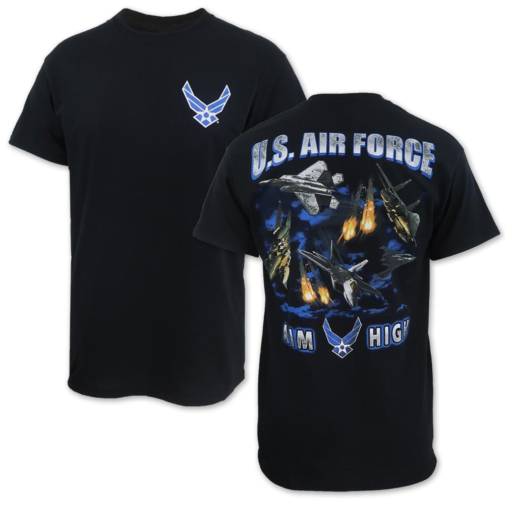 AIR FORCE AIM HIGH JETS T-SHIRT (BLACK)