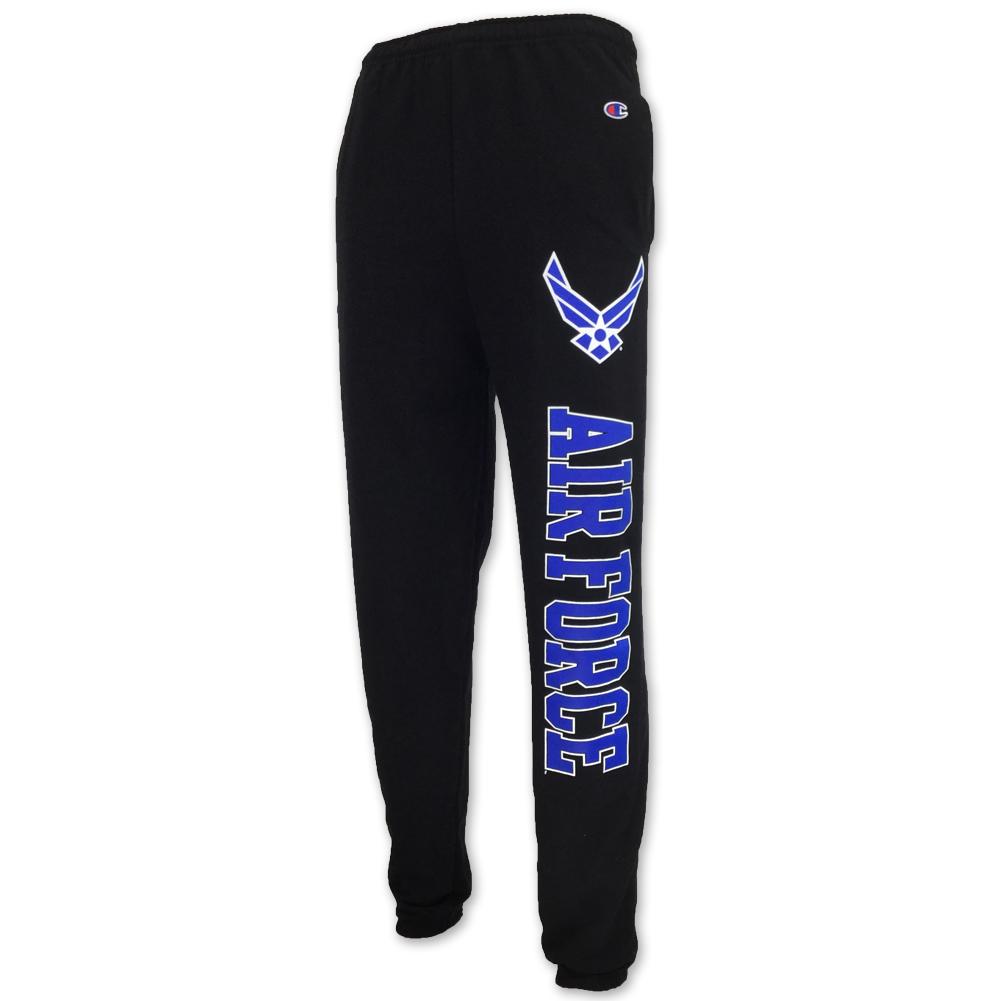 AIR FORCE CHAMPION FLEECE BANDED SWEATPANTS (BLACK) 3