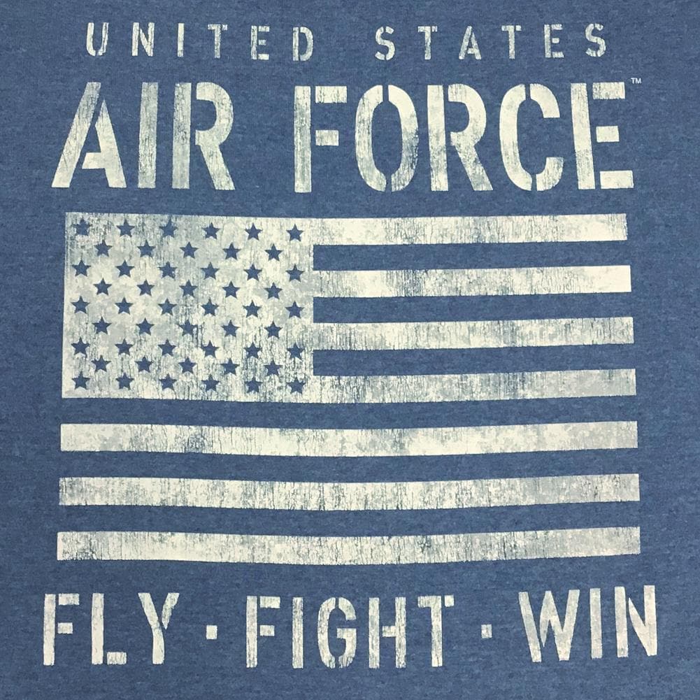 AIR FORCE DISTRESSED FLAG FLY FIGHT WIN T-SHIRT (BLUE) 6