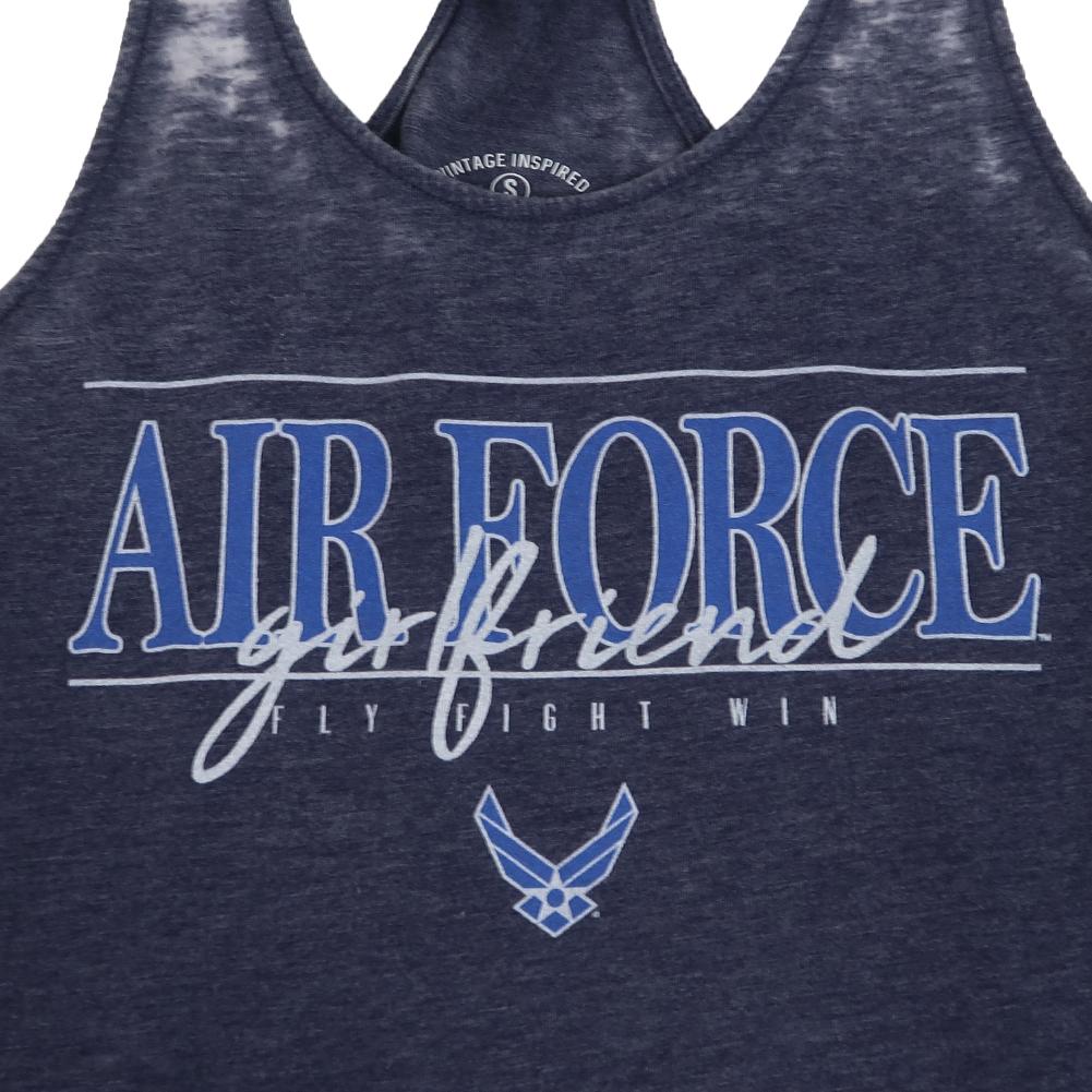 AIR FORCE GIRLFRIEND LADIES RACERBACK TANK (NAVY) 4