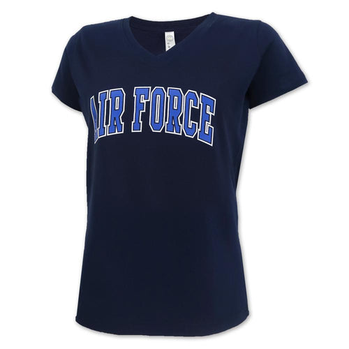 AIR FORCE LADIES ARCH V-NECK T-SHIRT (NAVY) 1