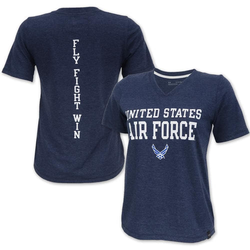 Air Force Ladies Under Armour Bi-Blend T-Shirt (Navy)