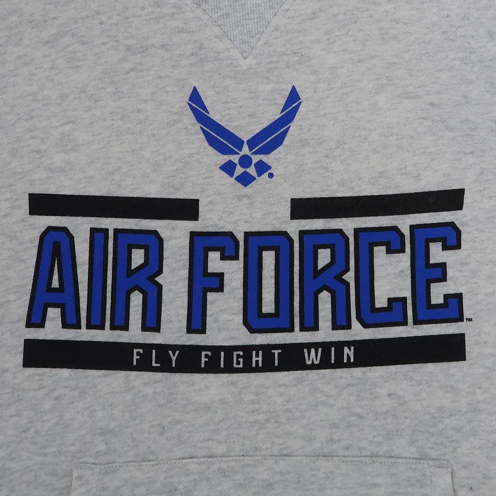 AIR FORCE LADIES UNDER ARMOUR WINGS LOGO ALL DAY FLEECE HOOD (GREY)