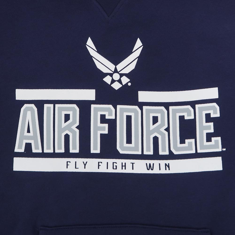 AIR FORCE LADIES UNDER ARMOUR WINGS LOGO ALL DAY FLEECE HOOD (NAVY)