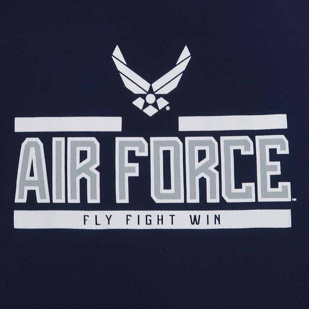 AIR FORCE LADIES UNDER ARMOUR WINGS LOGO PERFORMANCE COTTON T-SHIRT (NAVY)