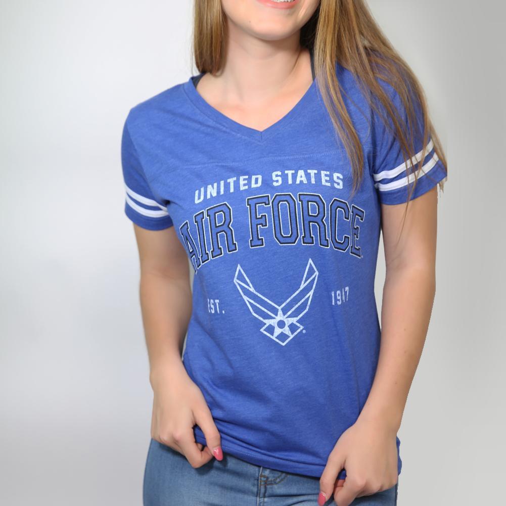 AIR FORCE LADIES WINGS EST. 1947 T-SHIRT (ROYAL)