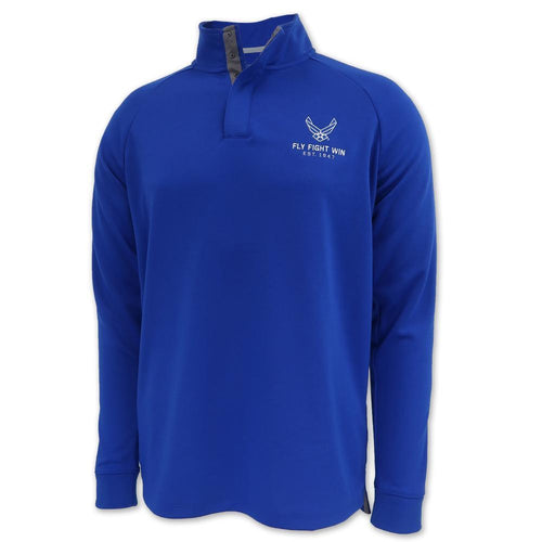 AIR FORCE MEN'S DOUBLE KNIT 1/4 SNAP (ROYAL) 1