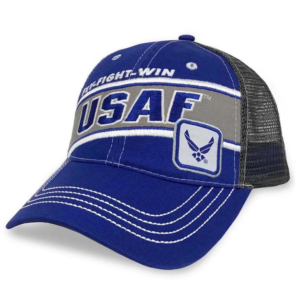 AIR FORCE MILITARY STRIPER HAT (ROYAL) 2