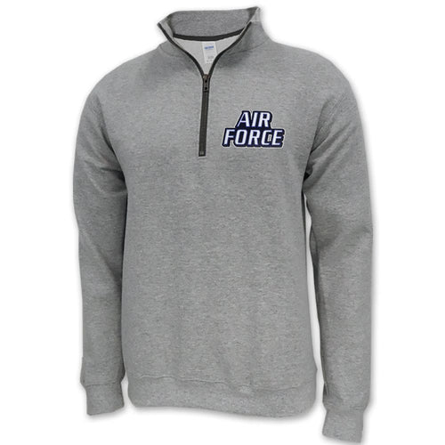 AIR FORCE TWILL LOGO 1/4 ZIP (GREY)