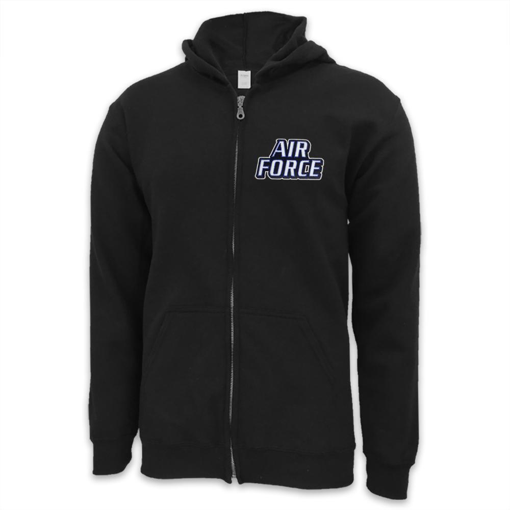 AIR FORCE TWILL LOGO FULL ZIP (BLACK)