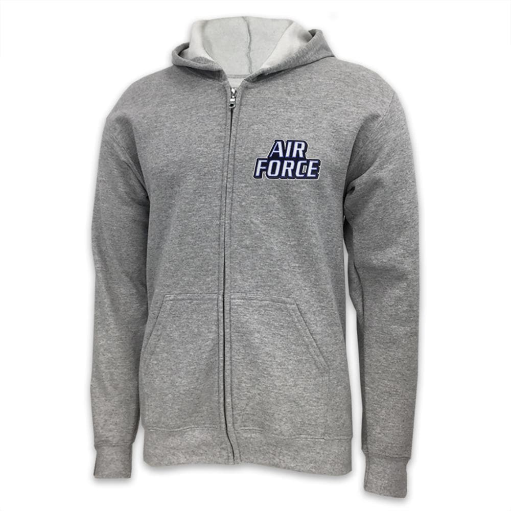 AIR FORCE TWILL LOGO FULL ZIP (GREY)