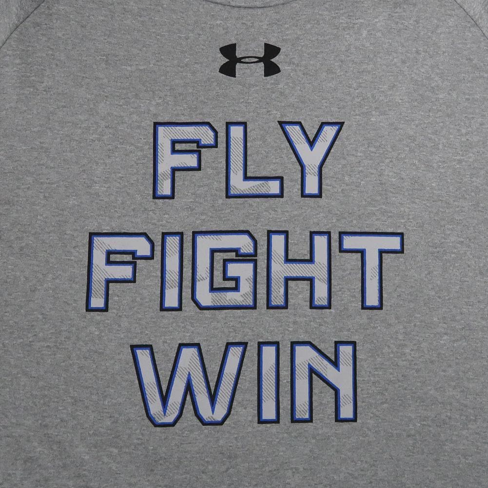 AIR FORCE UNDER ARMOUR FLY FIGHT WIN LONG SLEEVE TECH T-SHIRT (GREY) 3