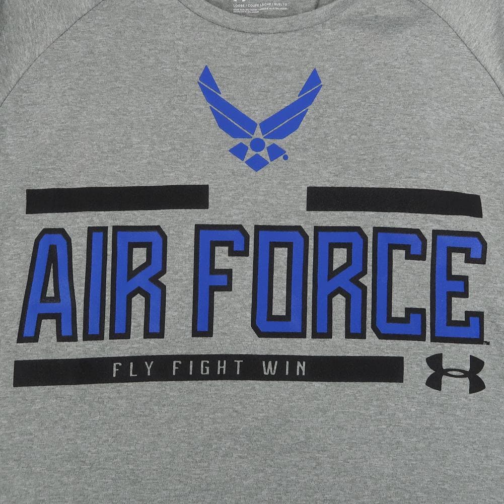 AIR FORCE UNDER ARMOUR WINGS LOGO LONG SLEEVE T-SHIRT (GREY) 2