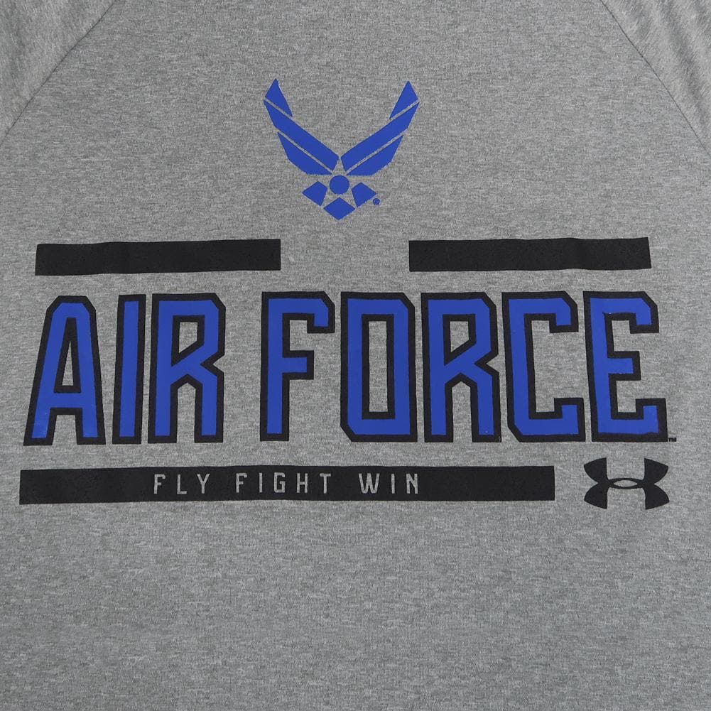 AIR FORCE UNDER ARMOUR WINGS LOGO TECH T-SHIRT (GREY) 2