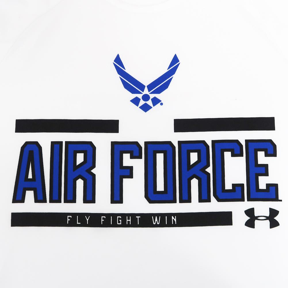 AIR FORCE UNDER ARMOUR WINGS LOGO TECH T-SHIRT (WHITE)