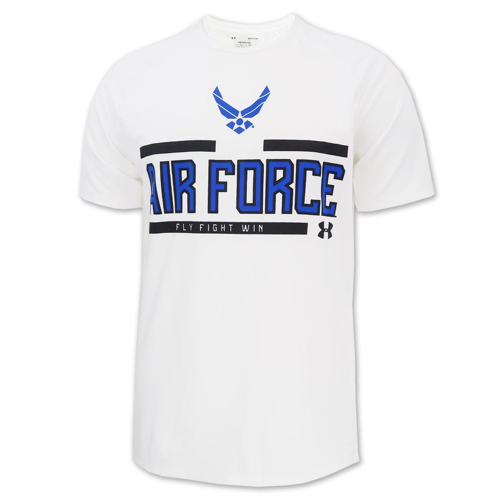 AIR FORCE UNDER ARMOUR WINGS LOGO TECH T-SHIRT (WHITE) 1