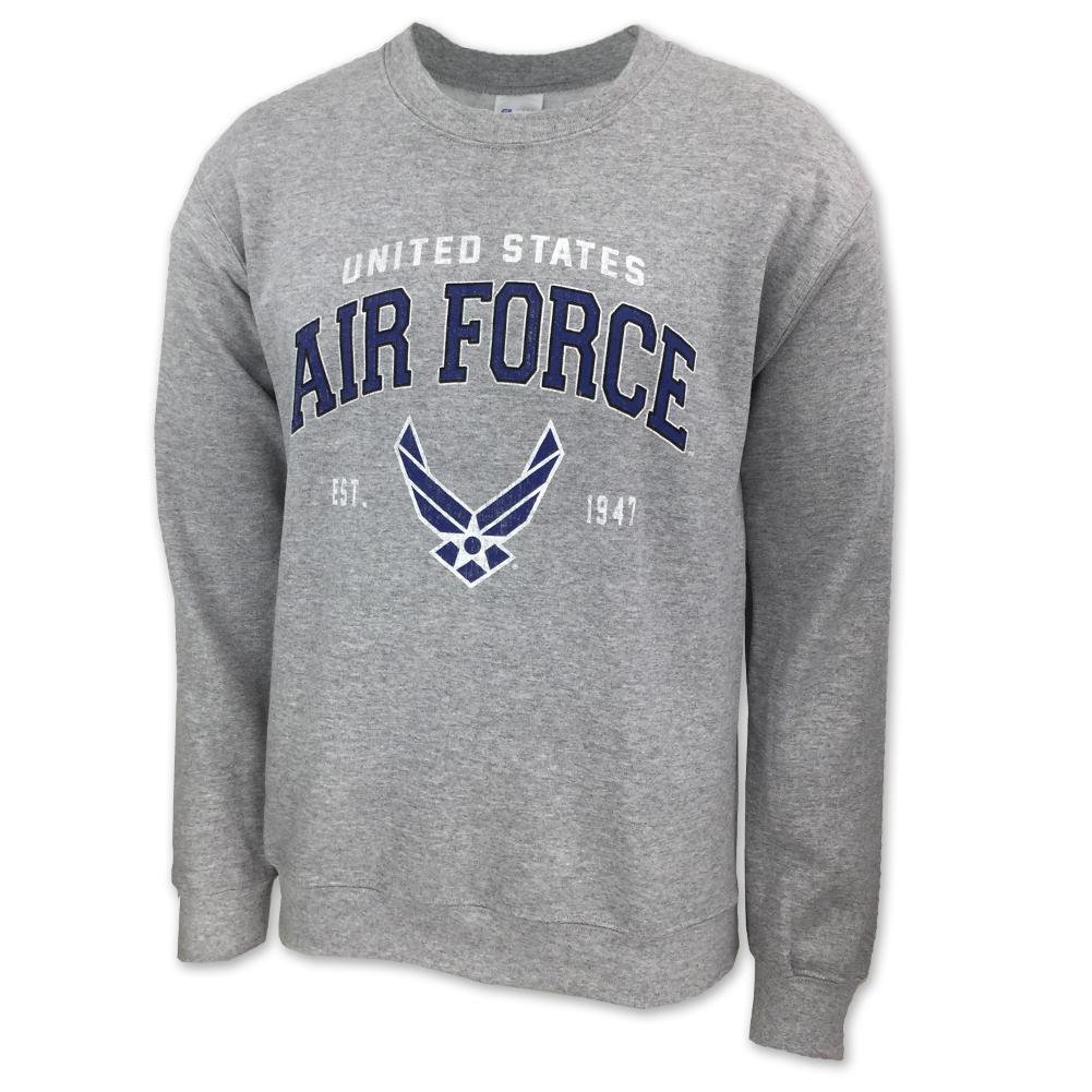 AIR FORCE WINGS EST. 1947 CREWNECK SWEATSHIRT (GREY) 2