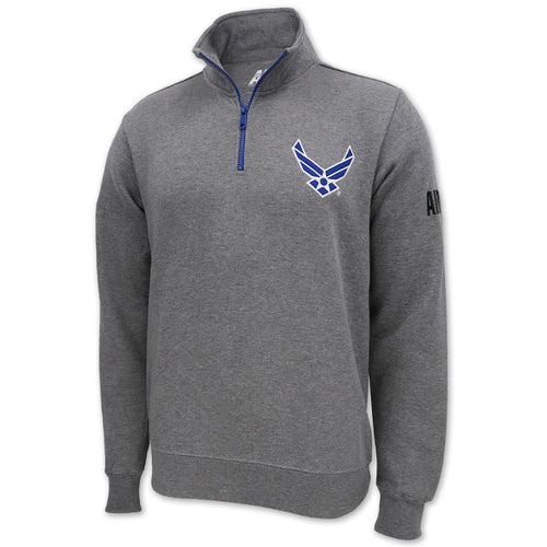 AIR FORCE WINGS FLEECE 1/4 ZIP (GREY) 3