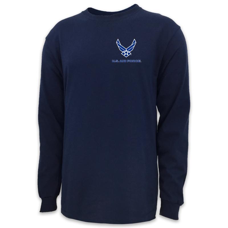 AIR FORCE WINGS LOGO LONG SLEEVE T-SHIRT (NAVY)