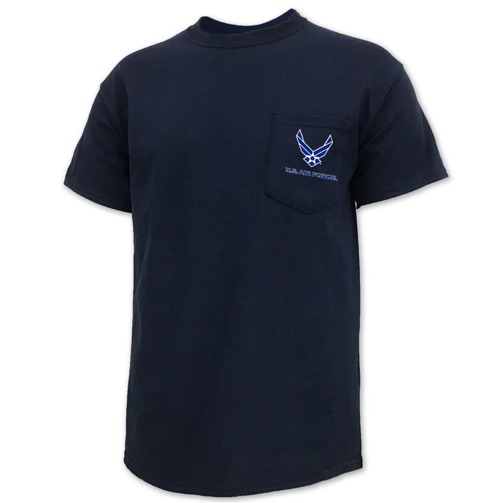 AIR FORCE WINGS LOGO POCKET T-SHIRT (NAVY)