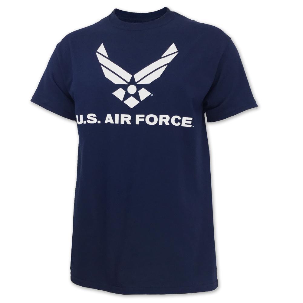 Air Force Wings Logo USA Made T-Shirt (Navy)