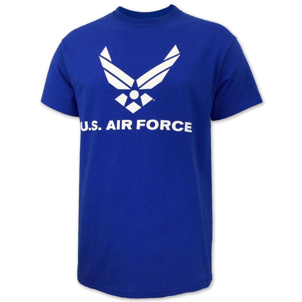 Air Force Wings Logo USA Made T-Shirt (Royal)