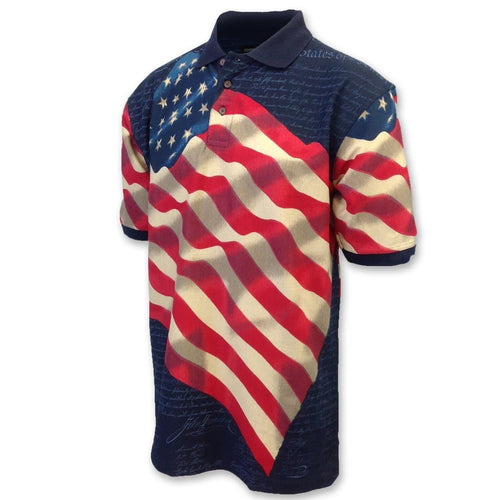 AMERICAN FLAG POLO (NAVY) 5