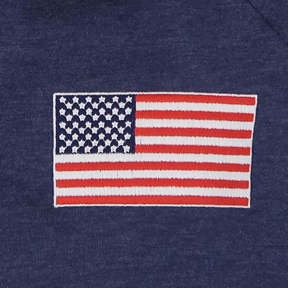 AMERICAN FLAG UNDER ARMOUR CHARGED COTTON 1/4 ZIP (NAVY) 2