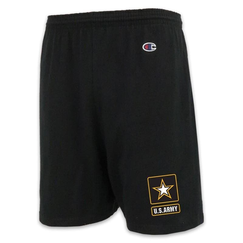 ARMY CHAMPION STAR LOGO COTTON SHORT (BLACK)