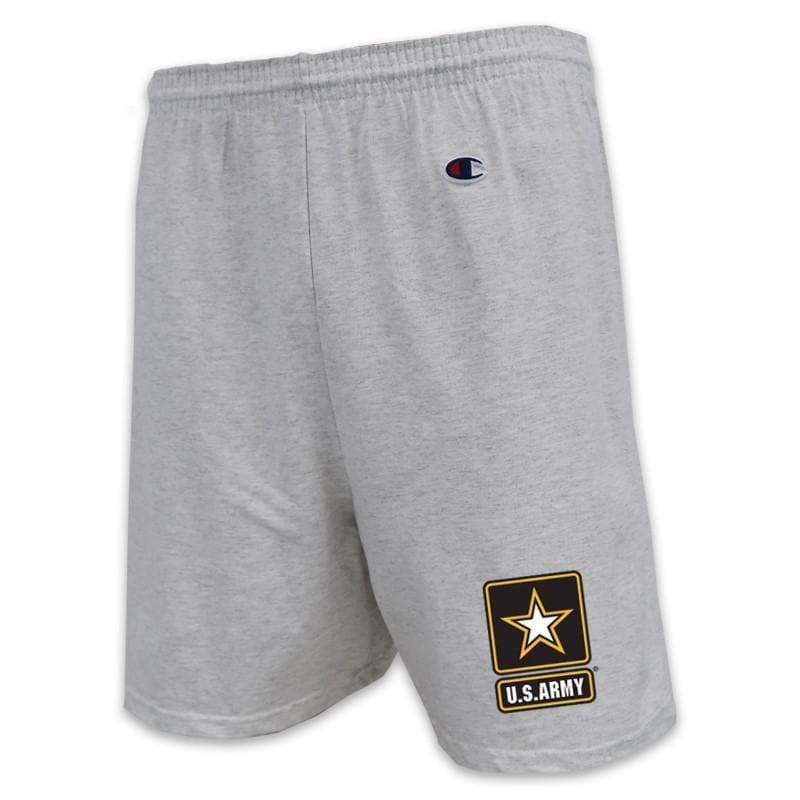 ARMY CHAMPION STAR LOGO COTTON SHORT (GREY)