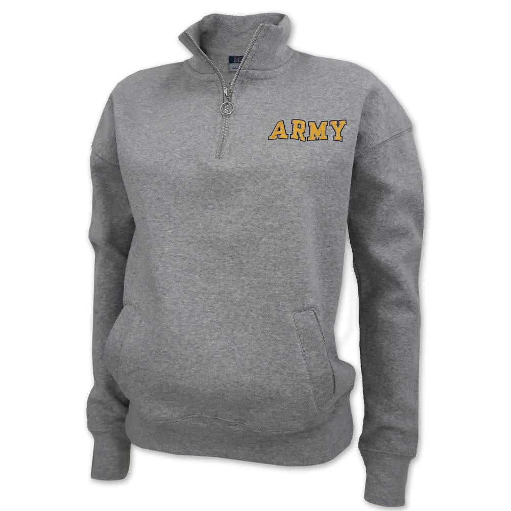 ARMY LADIES DAKOTA QUARTER ZIP PULLOVER (GREY) 1