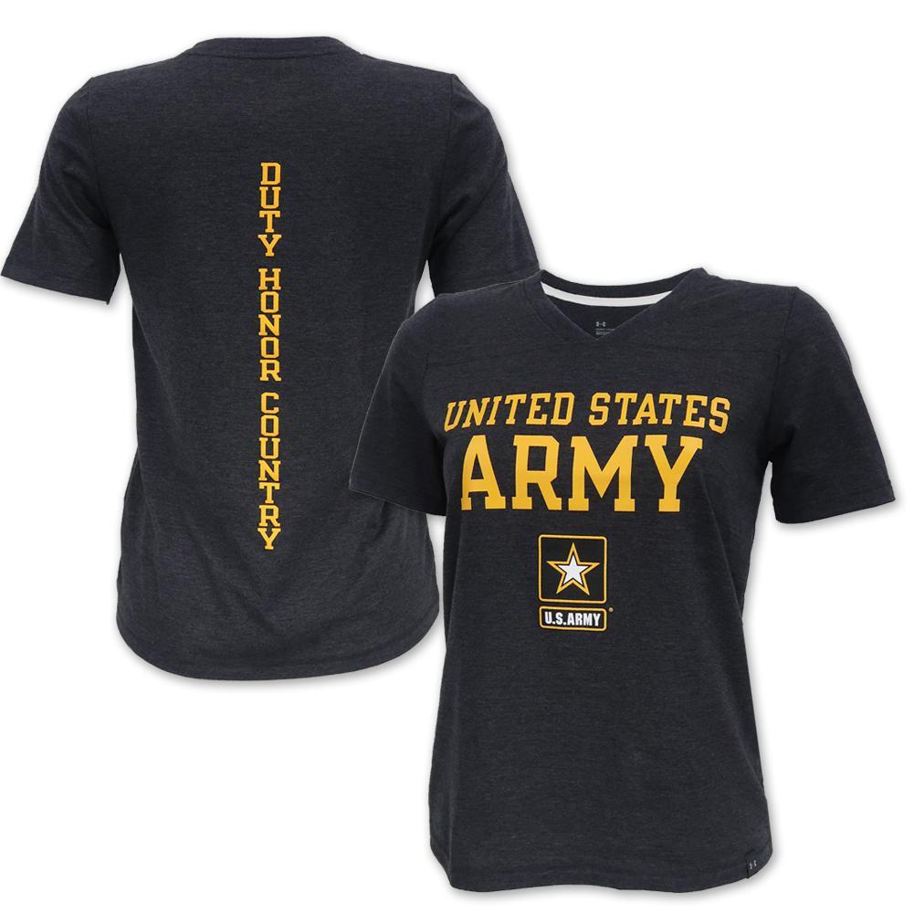 Army Ladies Under Armour Bi-Blend T-Shirt (Black)