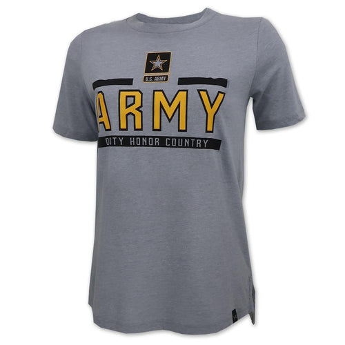 ARMY LADIES UNDER ARMOUR STAR LOGO PERFORMANCE COTTON T-SHIRT (GREY) 1