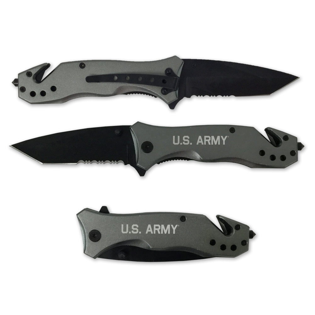 ARMY LOCK BACK KNIFE (GREY)