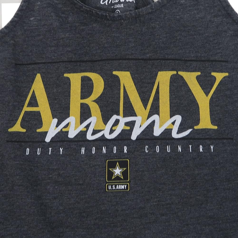 ARMY MOM LADIES RACERBACK TANK (BLACK) 4