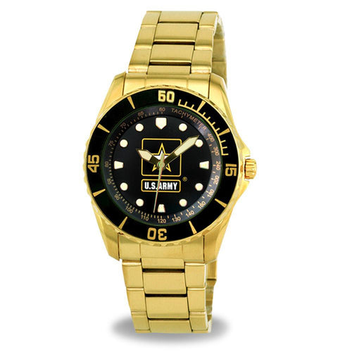 ARMY STAINLESS STEEL GOLD WATCH 2