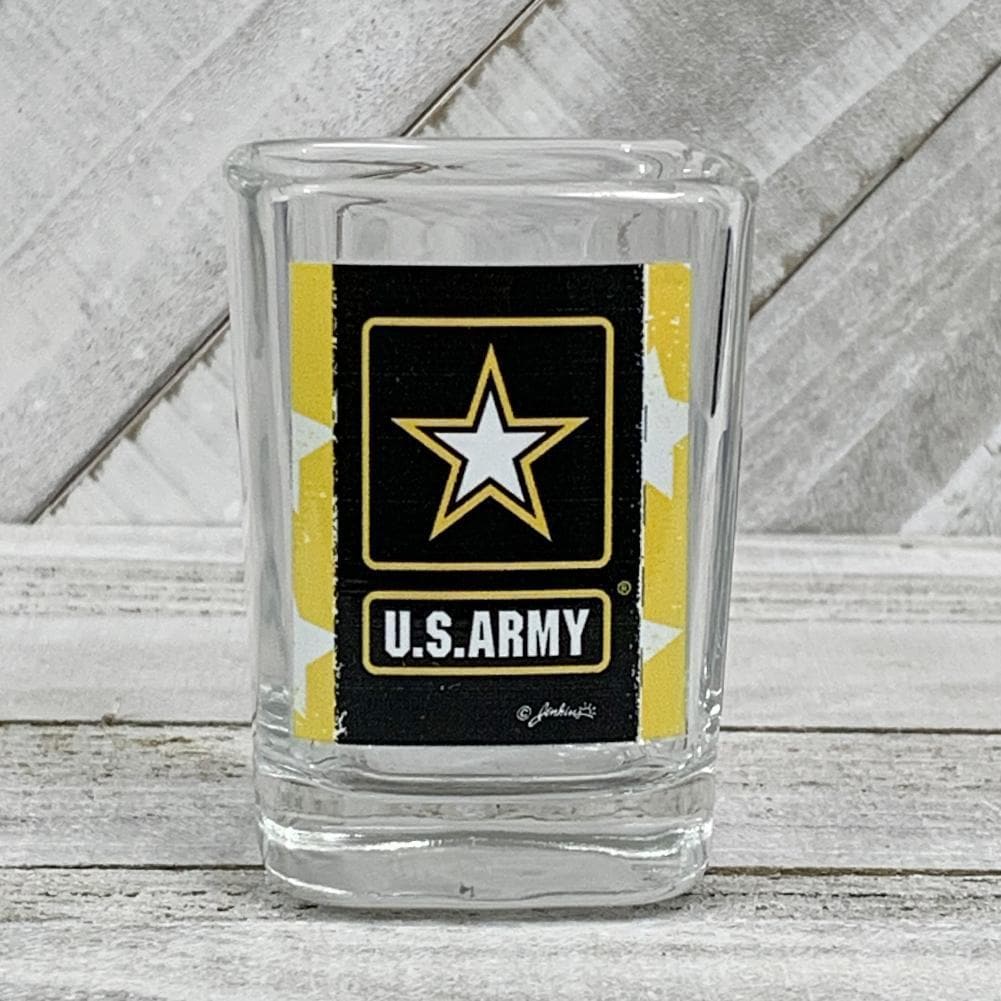 ARMY STAR DISTRESSED SHOT GLASS