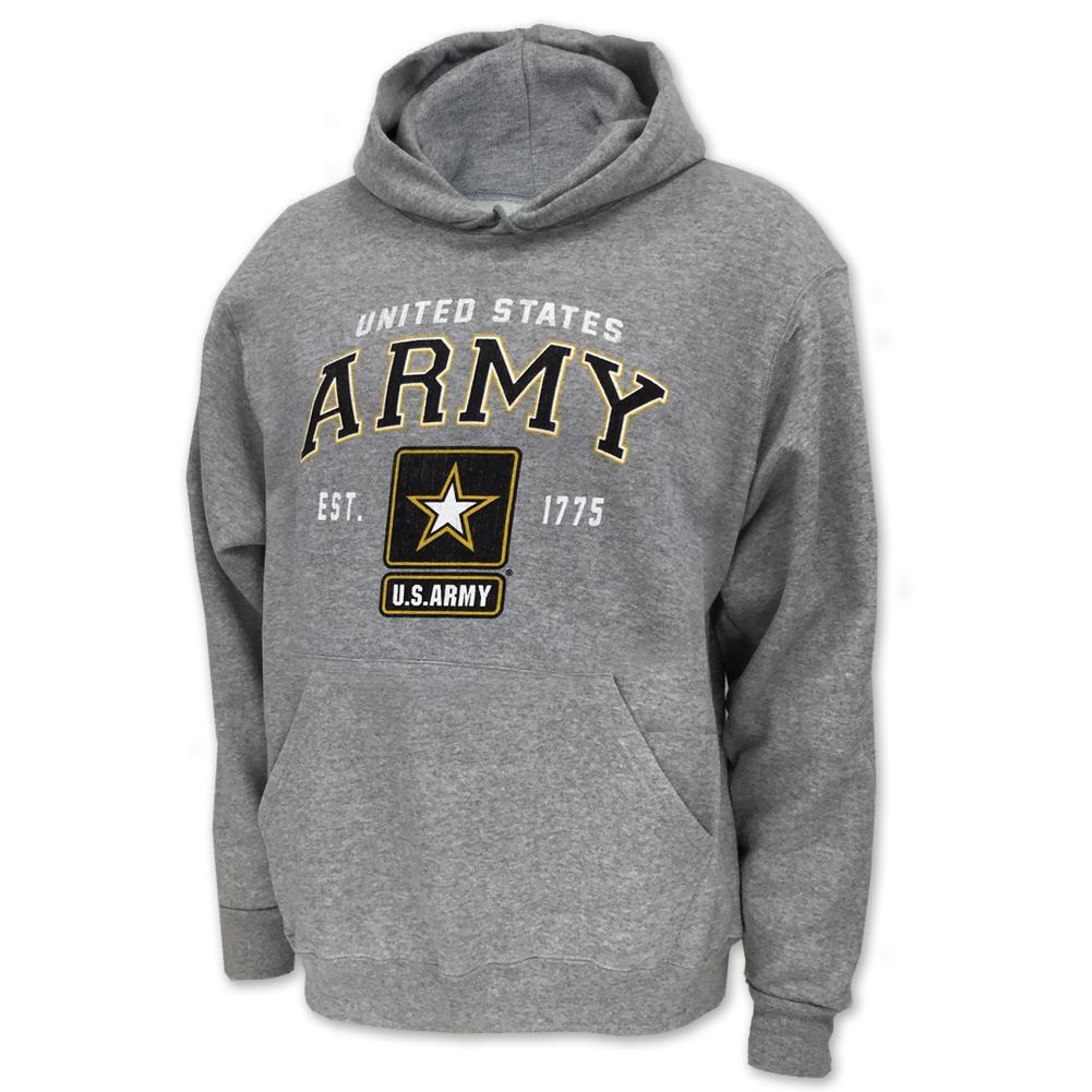 ARMY STAR EST. 1775 HOOD (GREY) 2