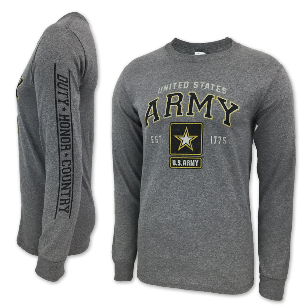 ARMY STAR EST. 1775 LONG SLEEVE T-SHIRT (GREY) 7