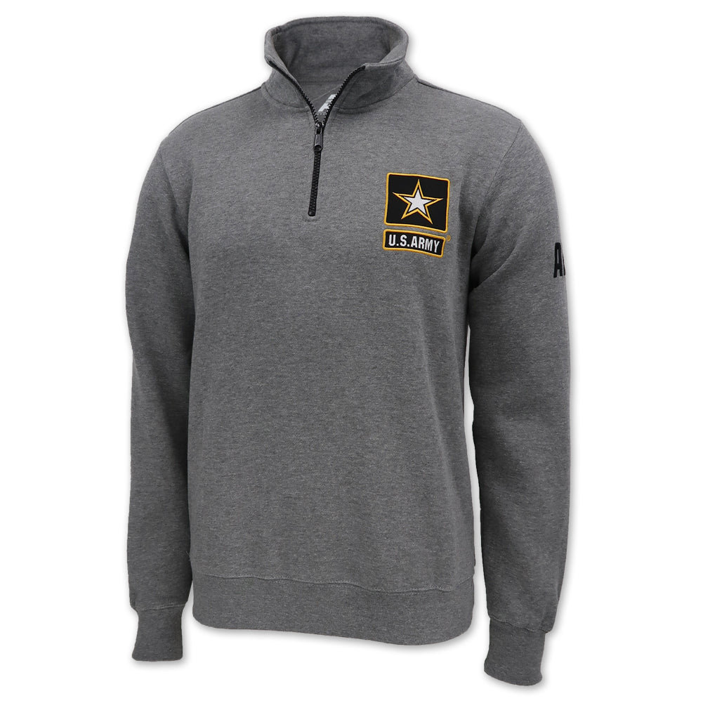 ARMY STAR FLEECE 1/4 ZIP (GREY) 3