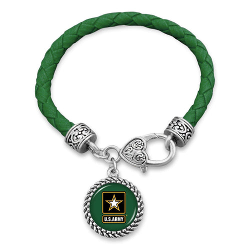 ARMY STAR LEATHER BRACELET