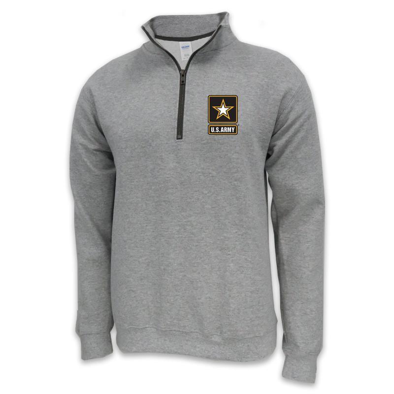 ARMY STAR LOGO 1/4 ZIP (GREY)