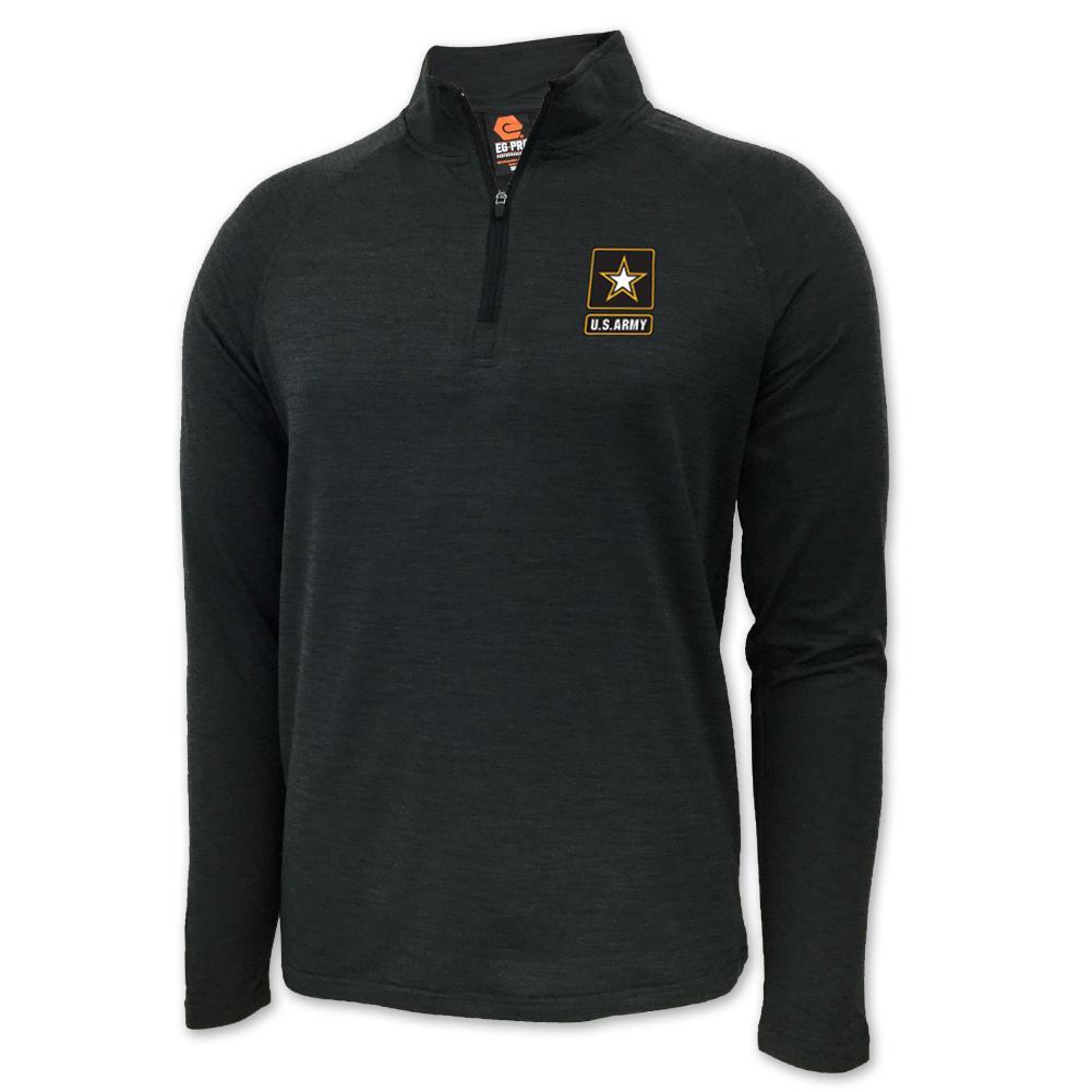 ARMY STAR LOGO PERFORMANCE 1/4 ZIP (GREY)