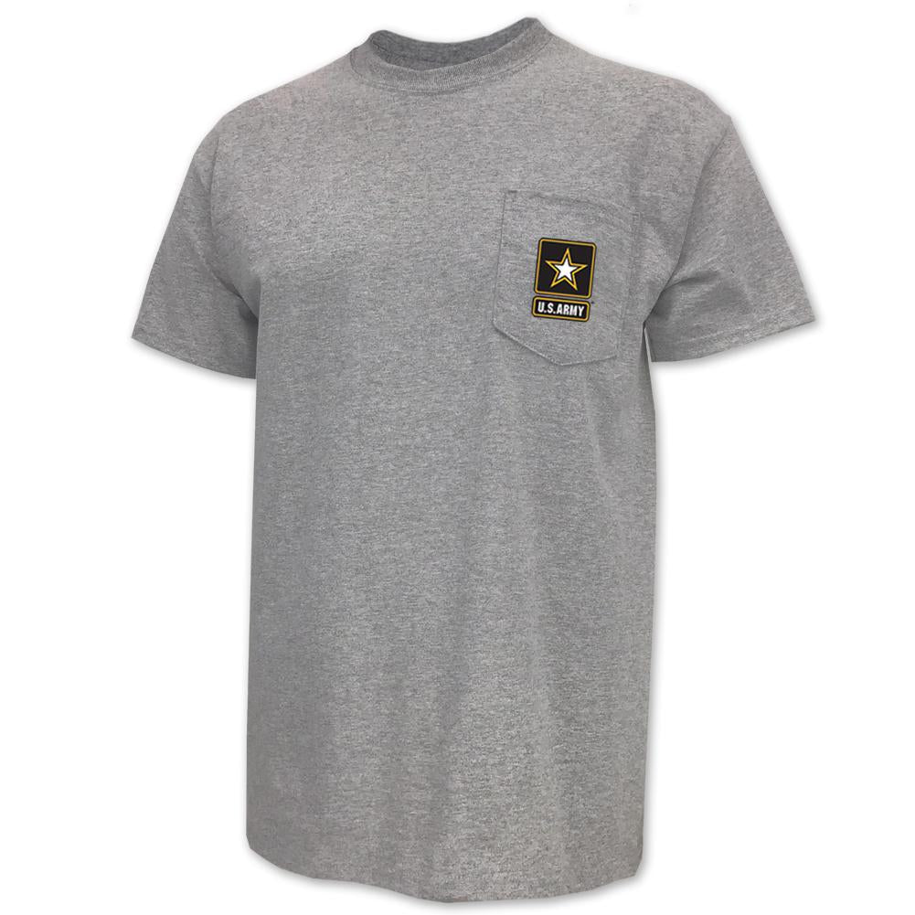 ARMY STAR LOGO POCKET T-SHIRT (GREY)