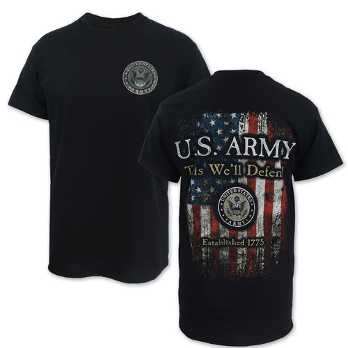 ARMY THIS WE'LL DEFEND FLAG T-SHIRT (BLACK)