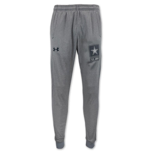 ARMY UNDER ARMOUR FLEECE JOGGERS (GREY) 1