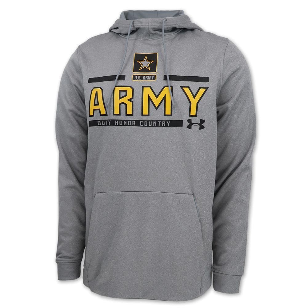 ARMY UNDER ARMOUR STAR LOGO ARMOUR FLEECE HOOD (GREY) 1