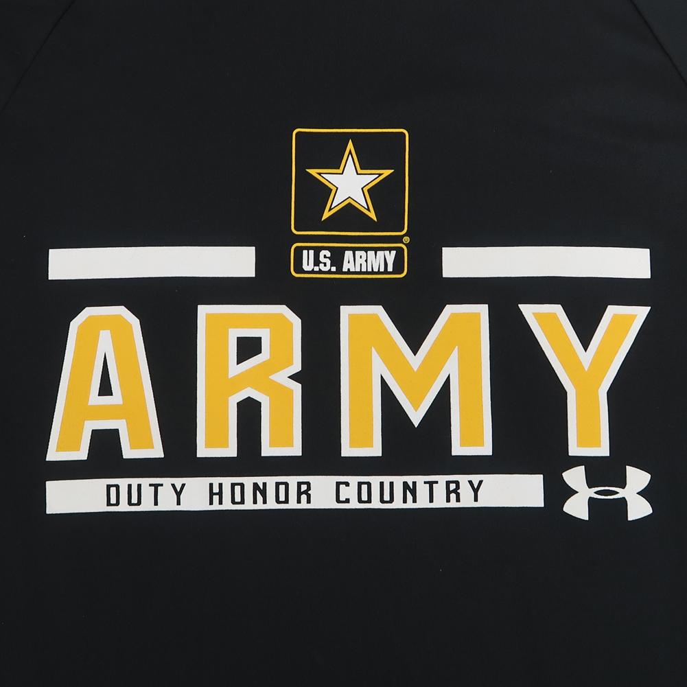 ARMY UNDER ARMOUR STAR LOGO LONG SLEEVE T-SHIRT (BLACK) 2