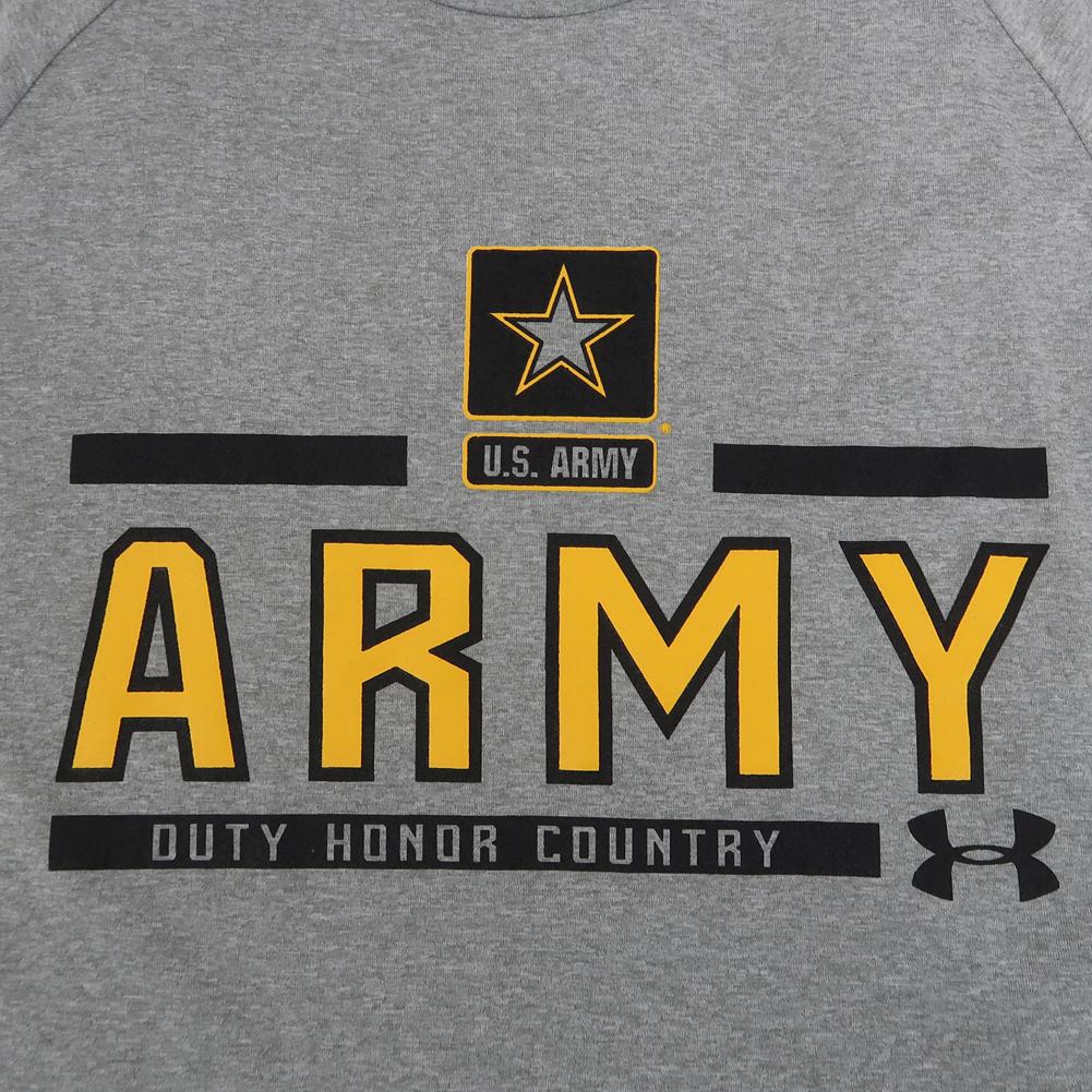 ARMY UNDER ARMOUR STAR LOGO LONG SLEEVE T-SHIRT (GREY) 2