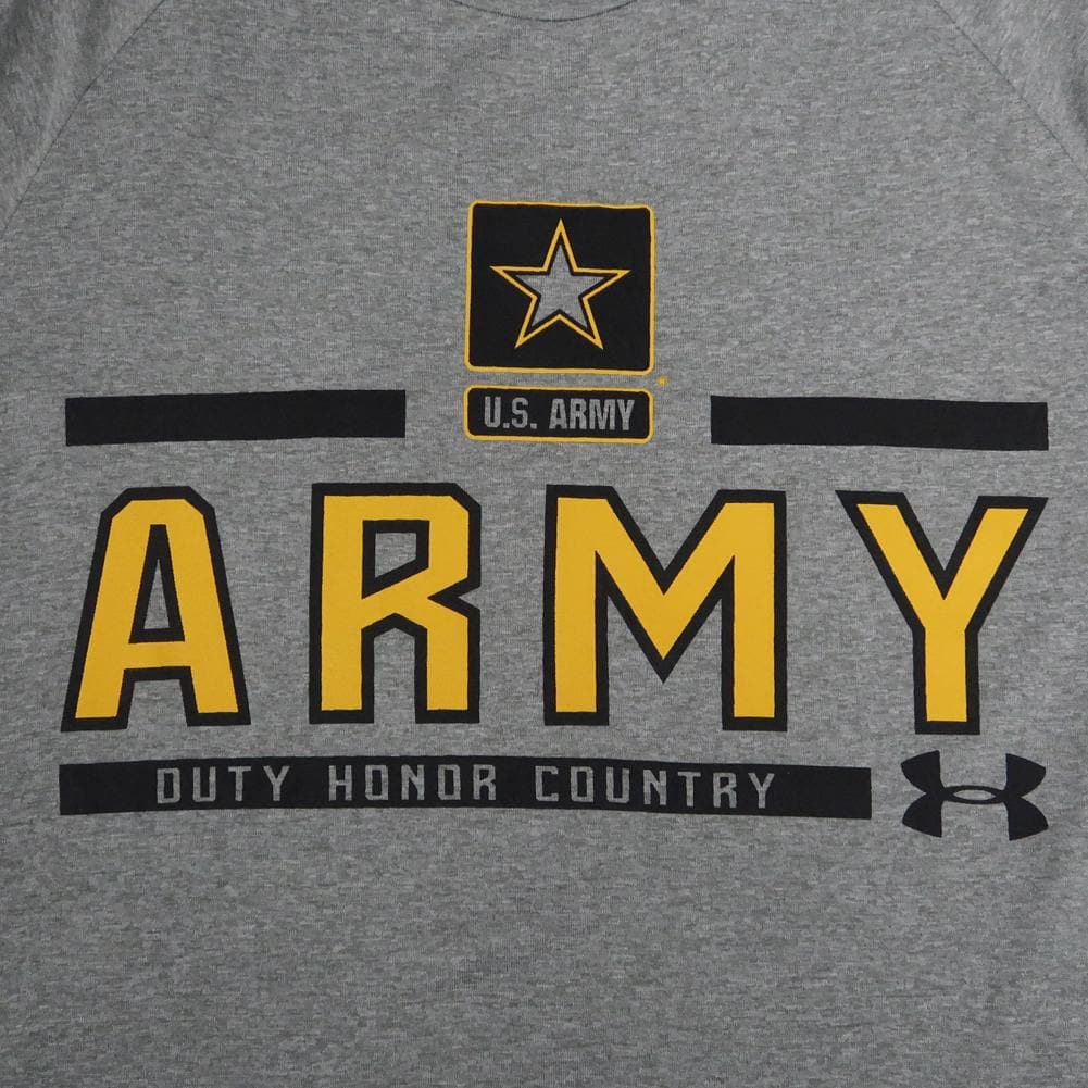 ARMY UNDER ARMOUR STAR LOGO TECH T-SHIRT (GREY)